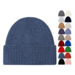 Manufacturer Custom Embroidery High Quality Winter Unisex Cashmere Wool Knitted Cap Knit Beanies Hats with Custom Logo