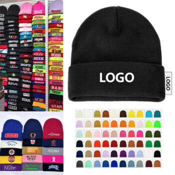Custom Embroidery Logo Classic Winter Hats Knit Beanies