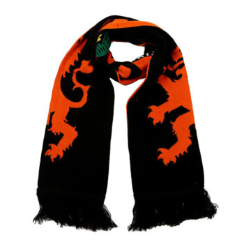 Factory Custom Jacquard Logo Custom Print Scarf Silk Football Scarves of Football Groups with Tasssels